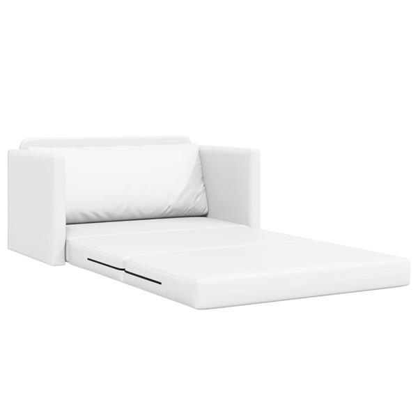 Grote foto vidaxl vouwsofa bed wit 124 x 71 x 78 cm pvc huis en inrichting bankstellen