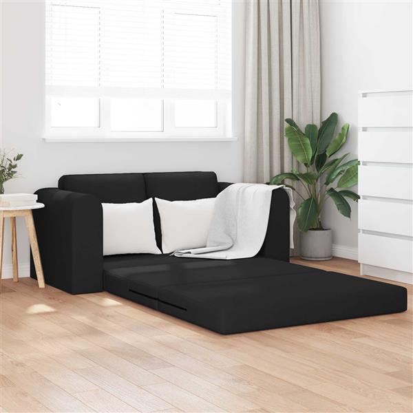 Grote foto vidaxl vouwsofa bed zwart 148 x 71 x 83 cm stof huis en inrichting bankstellen