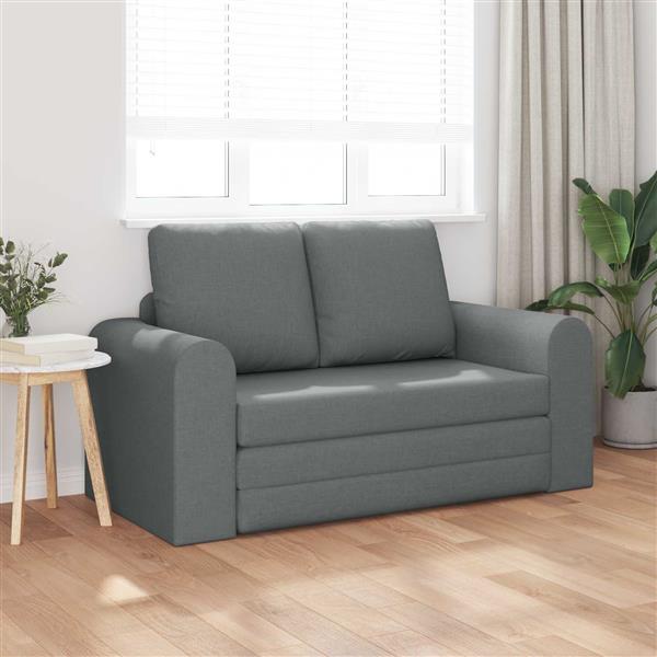 Grote foto vidaxl vouwsofa bed donkergrijs 148 x 71 x 83 cm stof huis en inrichting bankstellen