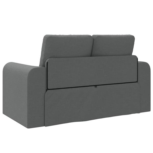 Grote foto vidaxl vouwsofa bed donkergrijs 148 x 71 x 83 cm stof huis en inrichting bankstellen