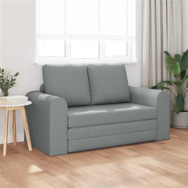 Grote foto vidaxl vouwsofa bed lichtgrijs 148 x 71 x 83 cm stof huis en inrichting bankstellen