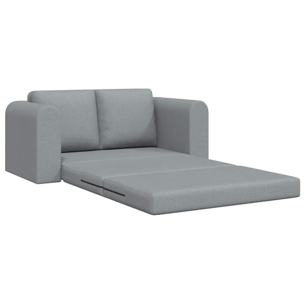 Grote foto vidaxl vouwsofa bed lichtgrijs 148 x 71 x 83 cm stof huis en inrichting bankstellen