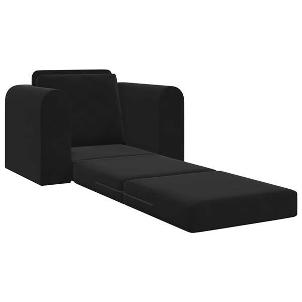 Grote foto vidaxl vouwsofa bed zwart 98 x 71 x 83 cm fluweel huis en inrichting bankstellen