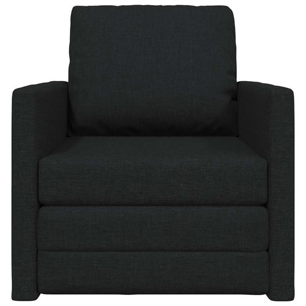 Grote foto vidaxl vouwsofa bed 61cm zwart stof huis en inrichting bankstellen