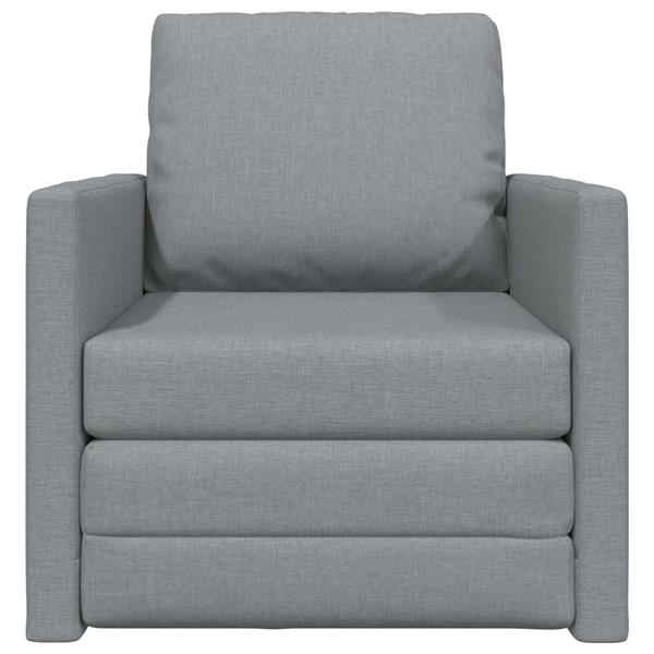 Grote foto vidaxl vouwsofa bed lichtgrijs 74 x 77 x 81 cm stof huis en inrichting bankstellen