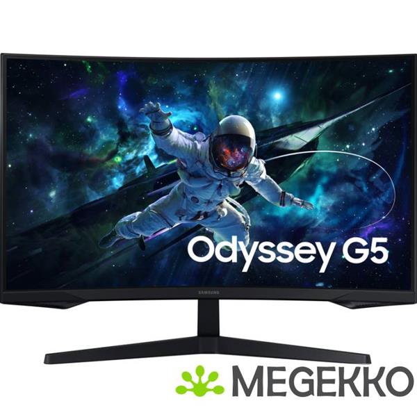 Grote foto samsung odyssey g5 ls32cg552euxen 32 quad hd 165hz curved va gaming monitor computers en software overige computers en software