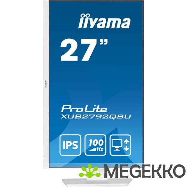 Grote foto iiyama prolite xub2792qsu w6 27 quad hd 100hz ips monitor computers en software overige computers en software