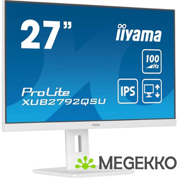 Grote foto iiyama prolite xub2792qsu w6 27 quad hd 100hz ips monitor computers en software overige computers en software