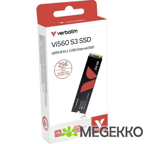 Grote foto verbatim vi560 s3 256gb m.2 ssd computers en software overige computers en software