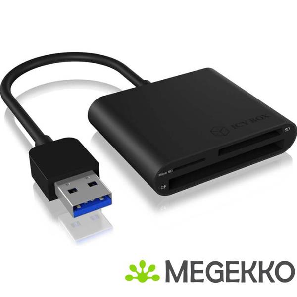 Grote foto icy box kaartlezer usb 3.0 zwart computers en software netwerkkaarten routers en switches