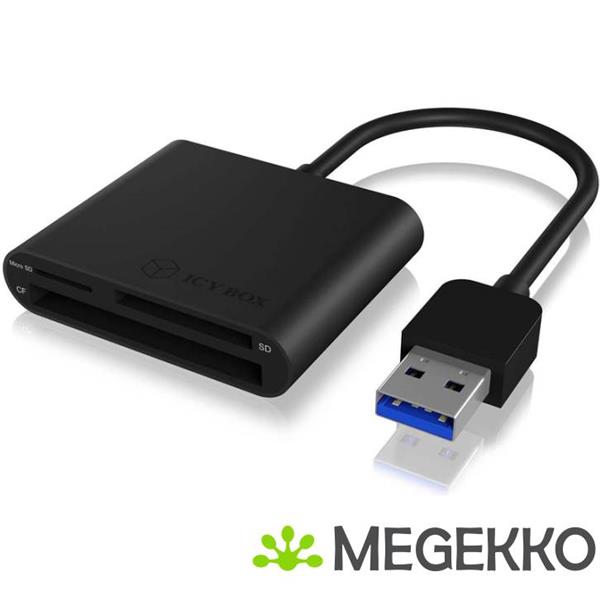 Grote foto icy box kaartlezer usb 3.0 zwart computers en software netwerkkaarten routers en switches