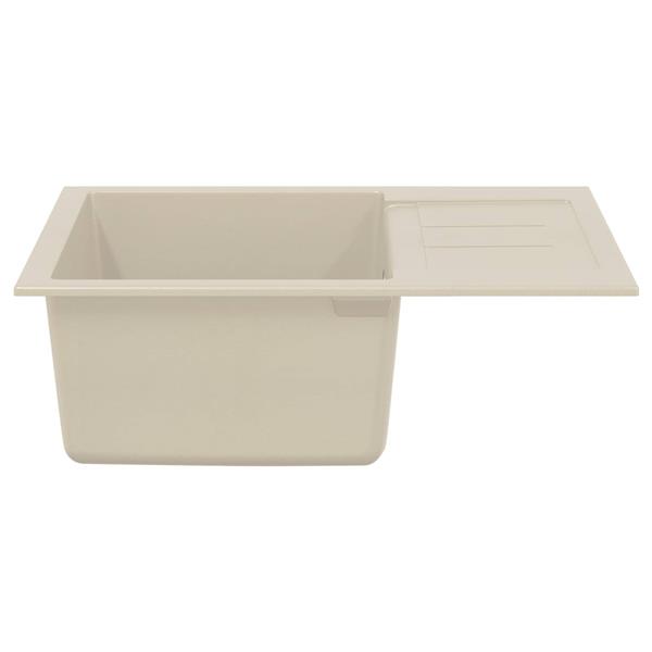 Grote foto vidaxl wasbak beige 620 x 500 mm 80 kwarts en 20 hars huis en inrichting keukens