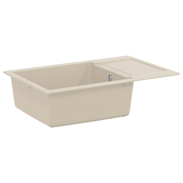 Grote foto vidaxl wasbak beige 780 x 500 mm 80 kwarts en 20 hars huis en inrichting keukens