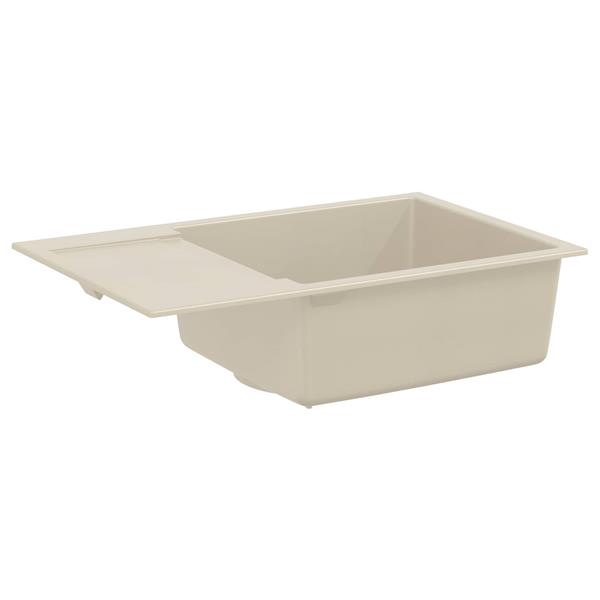 Grote foto vidaxl wasbak beige 780 x 500 mm 80 kwarts en 20 hars huis en inrichting keukens