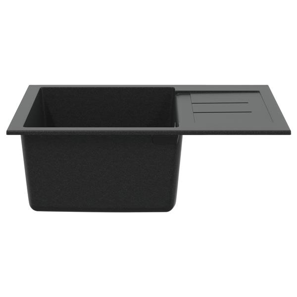 Grote foto vidaxl wasbak zwart 620 x 500 mm 80 kwarts en 20 hars huis en inrichting keukens