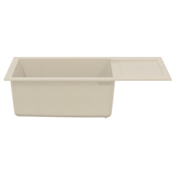 Grote foto vidaxl wasbak beige 780 x 500 mm 80 kwarts en 20 hars huis en inrichting keukens