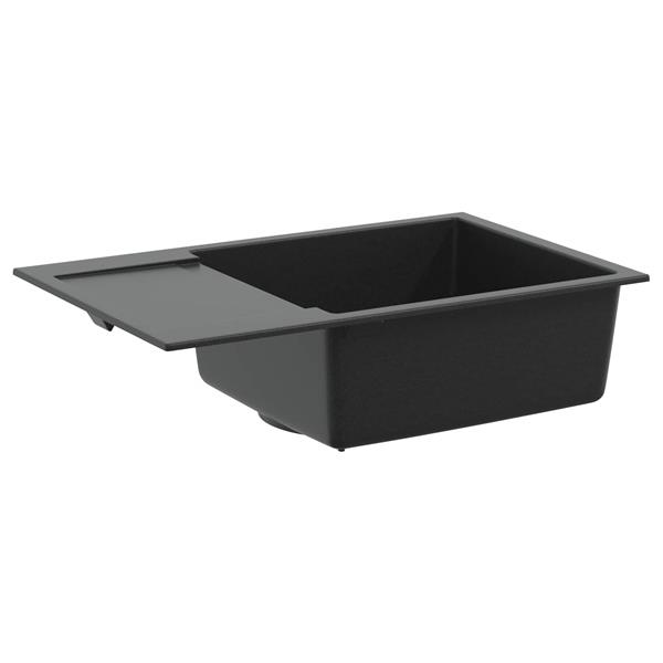 Grote foto vidaxl wasbak zwart 780 x 500 mm 80 kwarts en 20 hars huis en inrichting keukens