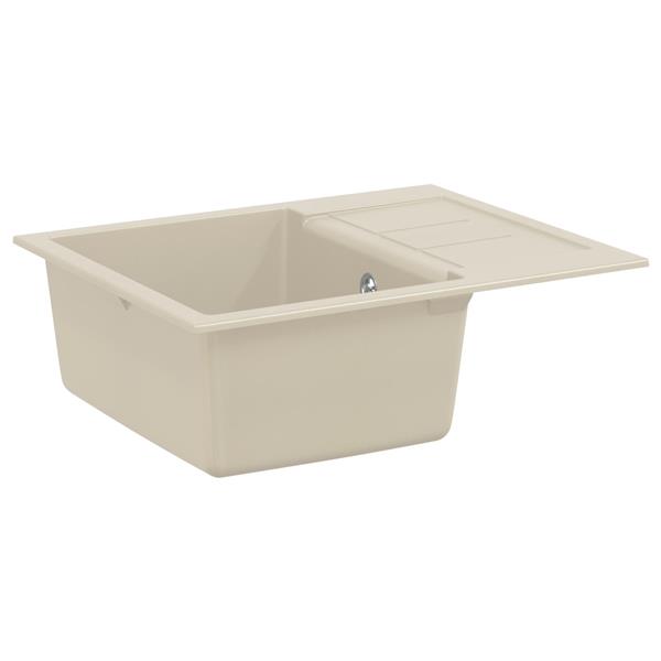 Grote foto vidaxl wasbak beige 620 x 500 mm 80 kwarts en 20 hars huis en inrichting keukens