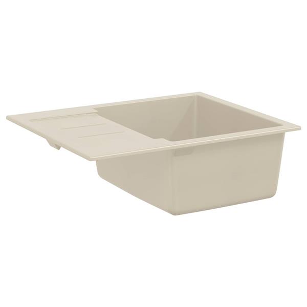 Grote foto vidaxl wasbak beige 620 x 500 mm 80 kwarts en 20 hars huis en inrichting keukens