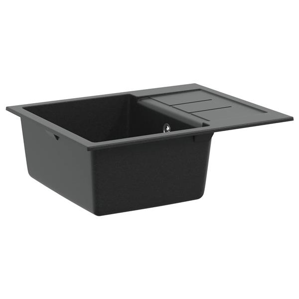Grote foto vidaxl wasbak zwart 620 x 500 mm 80 kwarts en 20 hars huis en inrichting keukens