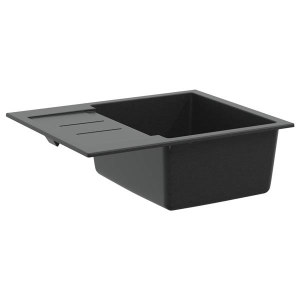 Grote foto vidaxl wasbak zwart 620 x 500 mm 80 kwarts en 20 hars huis en inrichting keukens