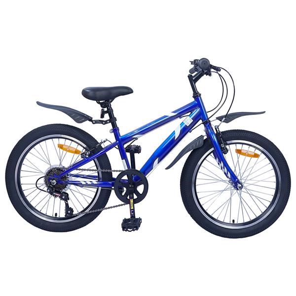 Grote foto vidaxl kinderfiets 20 inch 6 speed voor 6 11 jaar oud donkerblauw fietsen en brommers herenfietsen