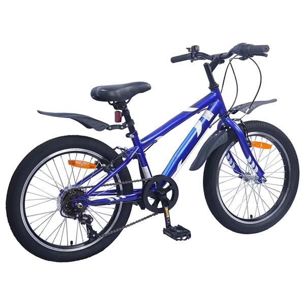 Grote foto vidaxl kinderfiets 20 inch 6 speed voor 6 11 jaar oud donkerblauw fietsen en brommers herenfietsen