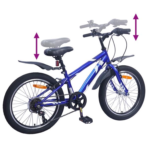 Grote foto vidaxl kinderfiets 20 inch 6 speed voor 6 11 jaar oud donkerblauw fietsen en brommers herenfietsen
