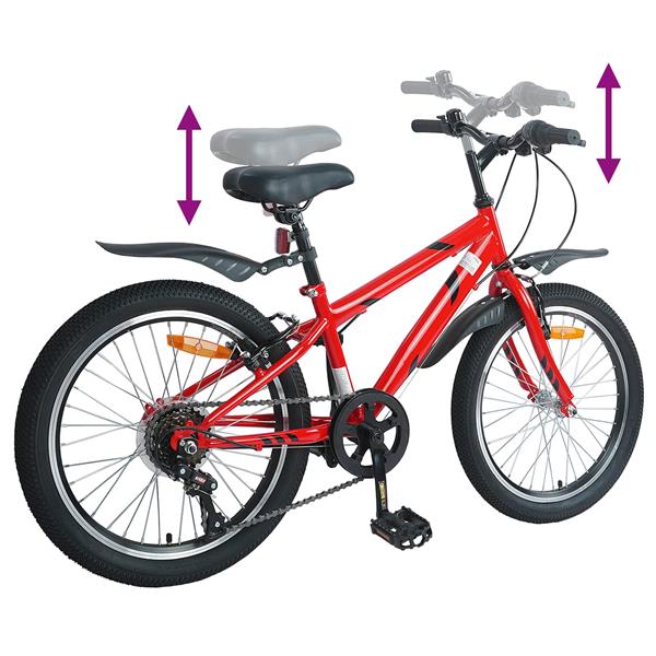 Grote foto vidaxl kinderfiets 20 inch 6 speed voor 6 11 jaar oud rood fietsen en brommers herenfietsen