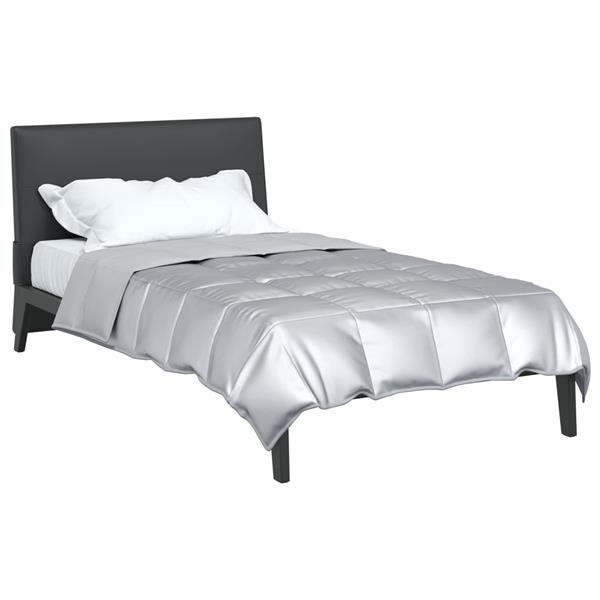 Grote foto vidaxl zomer dekbed zilver 155 x 220 cm satijn en microfiber huis en inrichting bedden