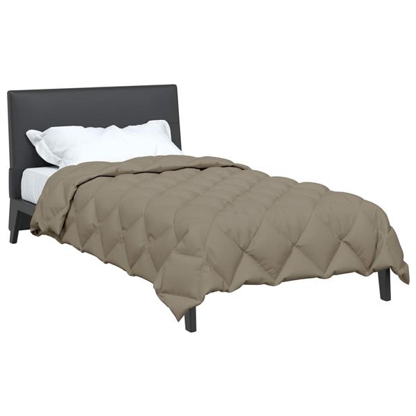 Grote foto vidaxl winter dekbed lichtgrijs 200 x 135 cm microfiber huis en inrichting bedden