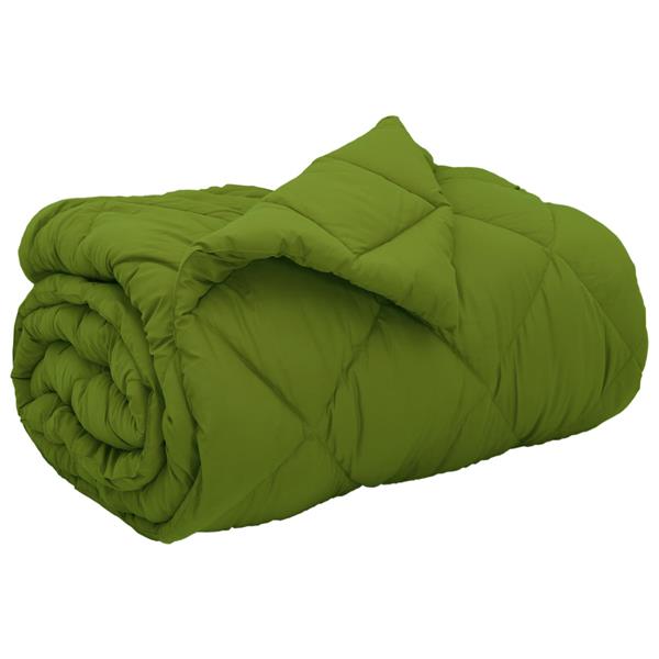Grote foto vidaxl winter dekbed groen 220 x 140 cm microfiber huis en inrichting bedden