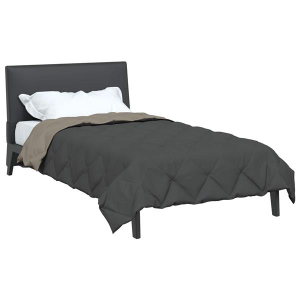 Grote foto vidaxl zomer dekbed lichtgrijs en antraciet 220 x 155 cm microfiber huis en inrichting bedden