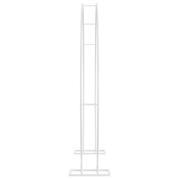 Grote foto vidaxl trouwrand wit 220 x 45 x 200 cm staal tuin en terras overige tuin en terras