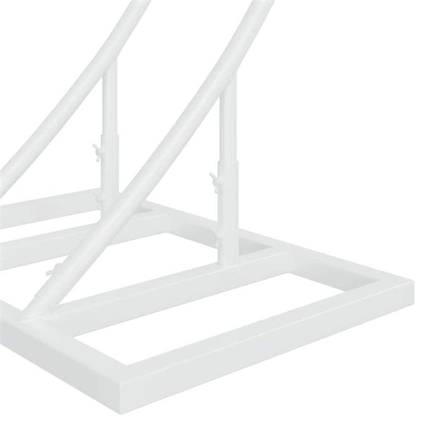 Grote foto vidaxl trouwrand wit 220 x 45 x 200 cm staal tuin en terras overige tuin en terras