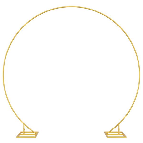 Grote foto vidaxl trouwrand goud 220 x 45 x 200 cm staal tuin en terras overige tuin en terras