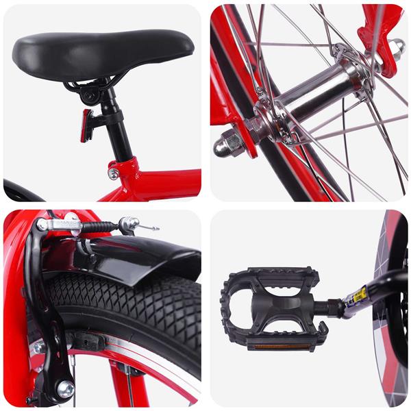 Grote foto vidaxl kinderfiets 20 inch voor 6 11 jaar oud rood fietsen en brommers herenfietsen