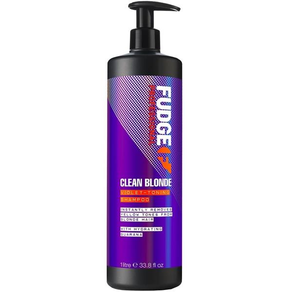 Grote foto fudge clean blonde violet toning shampoo 1000ml kleding dames sieraden