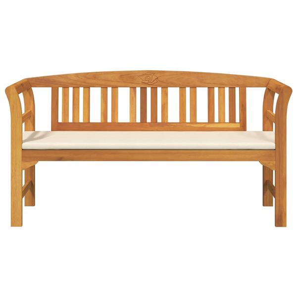 Grote foto vidaxl bank met kussen natuurlijke olie afwerking 157 x 46 x 82 5 cm tuin en terras tuinmeubelen