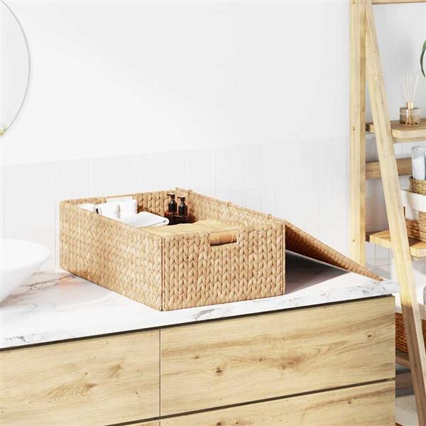 Grote foto vidaxl opbergbox bruin 60 x 38 x 20 cm waterhyacint doe het zelf en verbouw materialen en producten