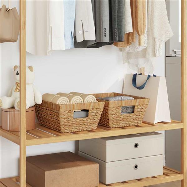 Grote foto vidaxl opslagmanden 2 pcs naturel 38 x 28 x 15 cm waterhyacint doe het zelf en verbouw materialen en producten