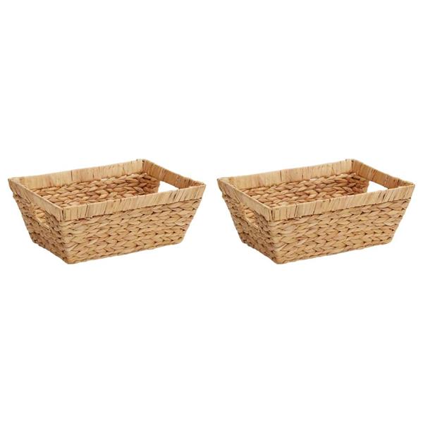 Grote foto vidaxl opslagmanden 2 pcs naturel 38 x 28 x 15 cm waterhyacint doe het zelf en verbouw materialen en producten