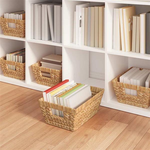 Grote foto vidaxl opslagmanden 2 pcs naturel 38 x 28 x 15 cm waterhyacint doe het zelf en verbouw materialen en producten