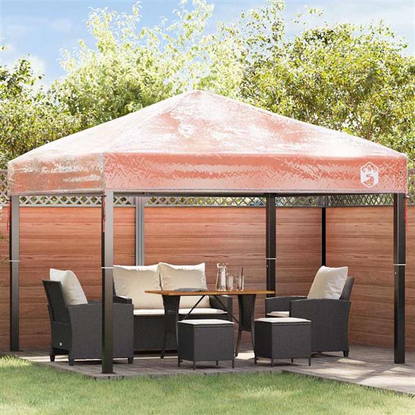 Grote foto vidaxl gazebo dekking vervanging doorzichtig 400 x 300 x 32 cm pvc tuin en terras overige tuin en terras
