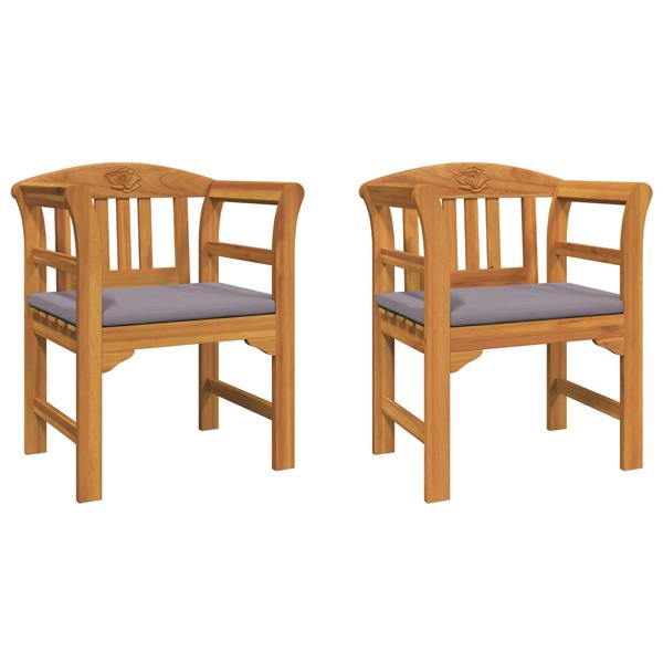 Grote foto vidaxl bank met kussen natuurlijke olie afwerking 68 5 x 46 x 82 5 cm tuin en terras tuinmeubelen