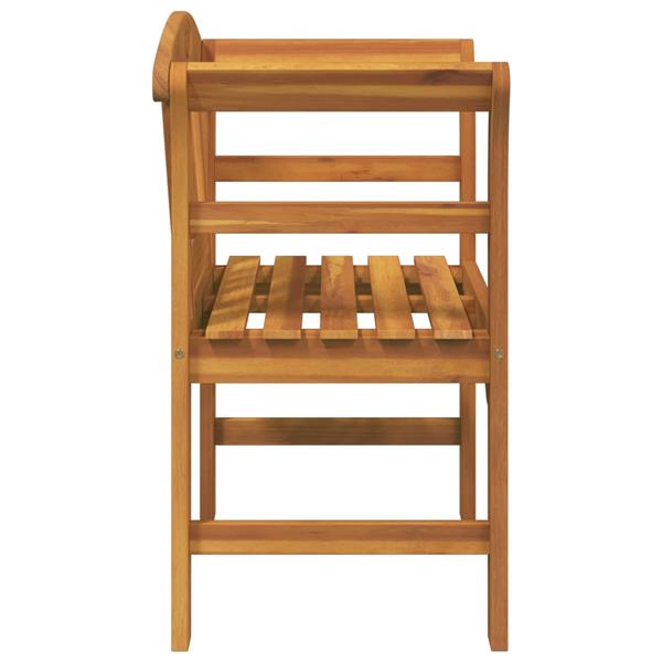 Grote foto vidaxl bank met kussen natuurlijke olie afwerking 68 5 x 46 x 82 5 cm tuin en terras tuinmeubelen