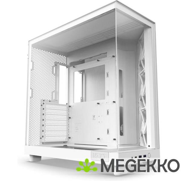 Grote foto nzxt h6 flow rgb white computers en software behuizingen en kasten