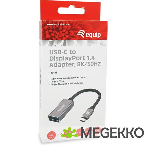 Grote foto equip 133493 video kabel adapter 0 15 m usb type c displayport zwart grijs computers en software overige computers en software