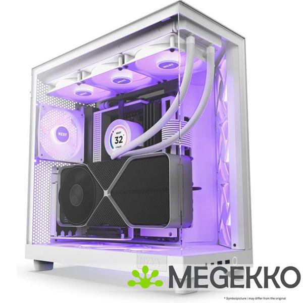 Grote foto nzxt h6 flow rgb white computers en software behuizingen en kasten