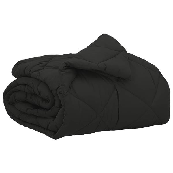 Grote foto vidaxl vol jaar dekbed zwart 220 x 135 cm microfiber huis en inrichting bedden